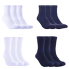 Multi-Size Pure White Towel Bottom Sports Socks Cotton Unisex Students MID-Calf High Top Thicker Running Basketball Socks