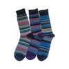 Antibacterial Soft Breathable High Elastic Cotton Colorful Stripe Men Ankle Crew Socks