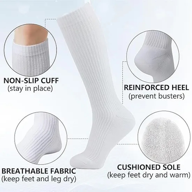 Wholesale High Quality Custom Crew Unisex Customized Logo Men Sports Cotton Crew Gym Athletic Compression Socks
