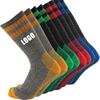 Solid Winter Men Custom Logo Thermal Hiking Thick Ankle Crew Sports Unisex Wool Work Socks