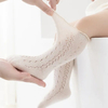 Breathable Soft Thin Children Cotton Socks Mushroom Edge Net Stockings Kids Crew Long Sock Baby Socks