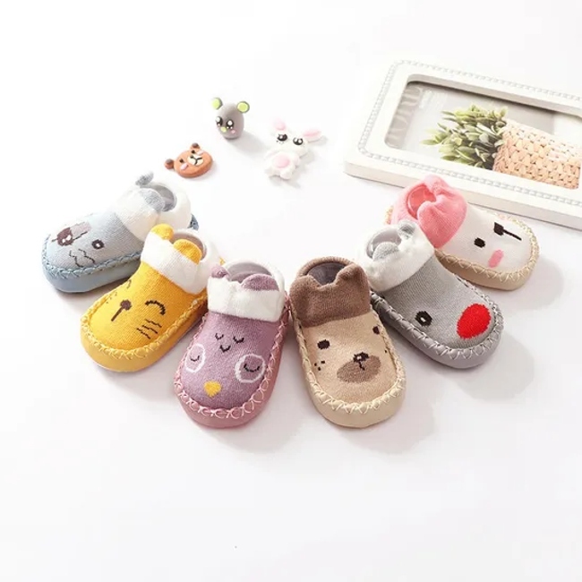 Toddler Baby Boys Girls Slippers Shoes Baby Infant First Walking Rubber Sole Floor Slippers Sock Shoes