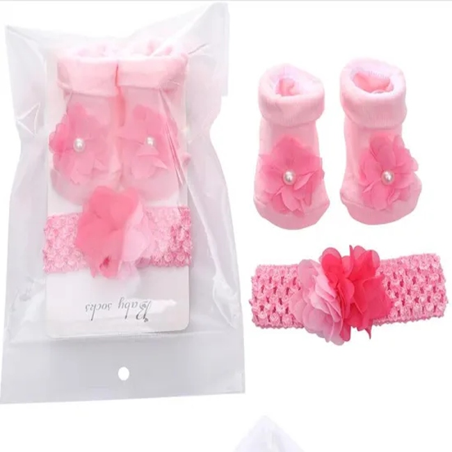 Baby Accessories, Flower Headband with Socks Set Baby Decorations