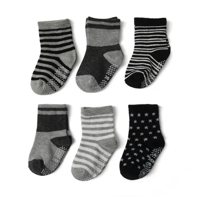 Hot Spring No Slip Kids Daily Crew Socks for Toddler Babies