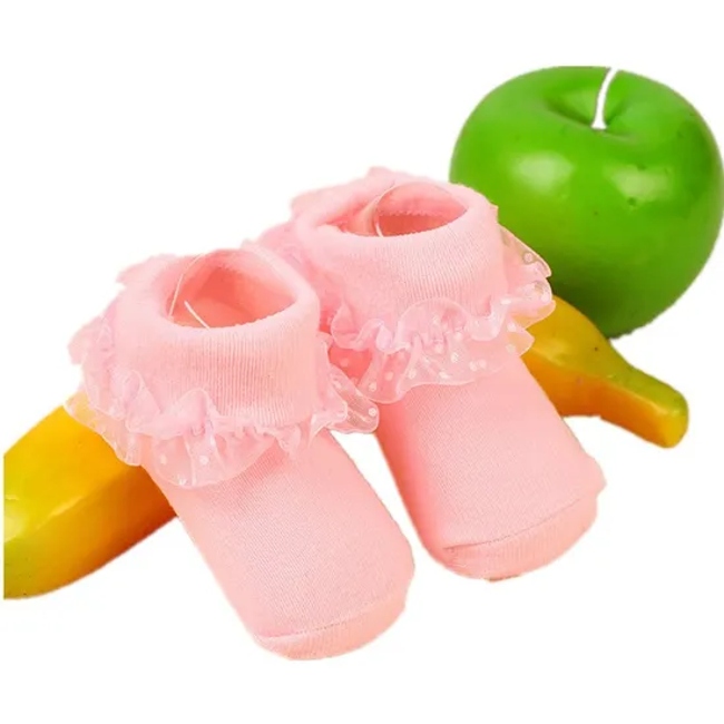 Lace Cotton Baby Animals Newborn High Elastic Happy Design Shoe Socks