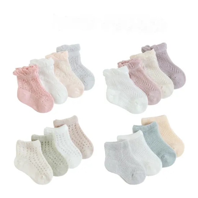 Summer Ultra Thin Baby Socks in Mesh Cotton for Boys Girls Boneless