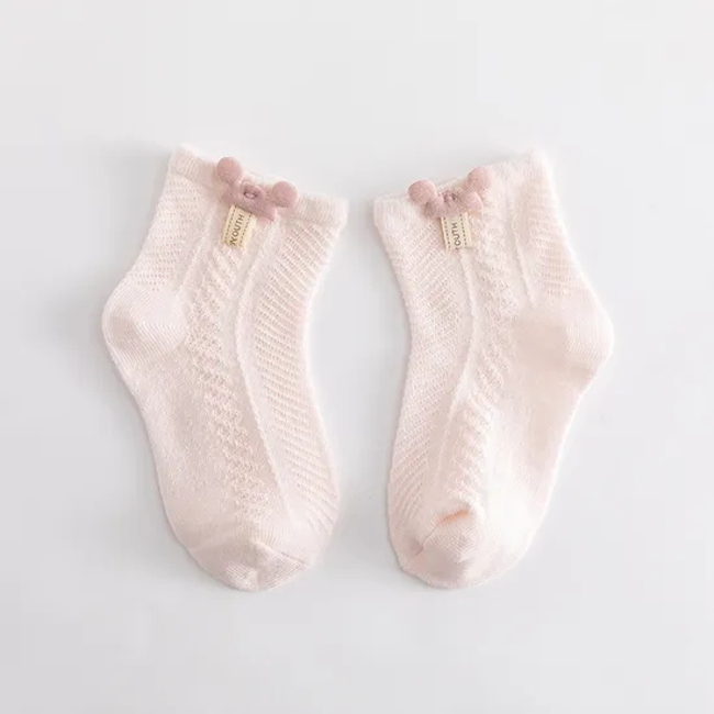 Summer Thin Breathable Mesh Baby Socks Short Tube Cartoon Baby Socks