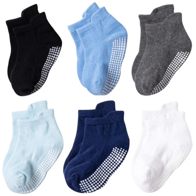 Non Slip Adhesive Spring Summer Fall Children′s Socks Boy′s Cotton Baby Socks