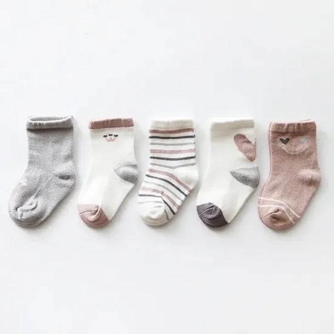 Custom Logo Monkey Dinosaur Panda Fox Pig Animal Cartoon Cute Baby Socks Children′s Socks
