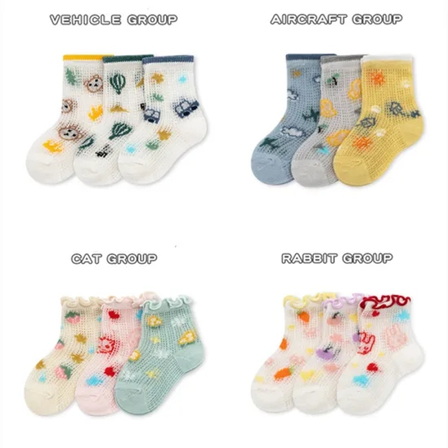 Fashion Summer Cute Baby Kids Breathable Cotton Anti Bacterial Socks
