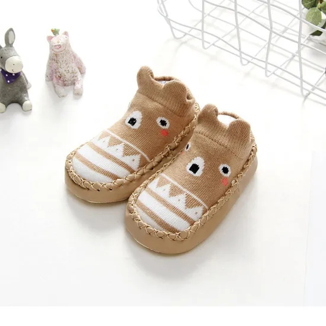 New Baby Cartoon Walking Anti Slip Shoes Room Grip Socks Years Old