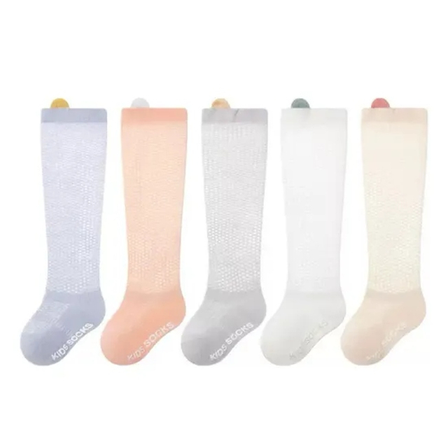 Wholesale Thin Breathable Kids Net Stockings Anti Slip Over Knee Baby Girl Sock % Cotton Crew Socks for Children