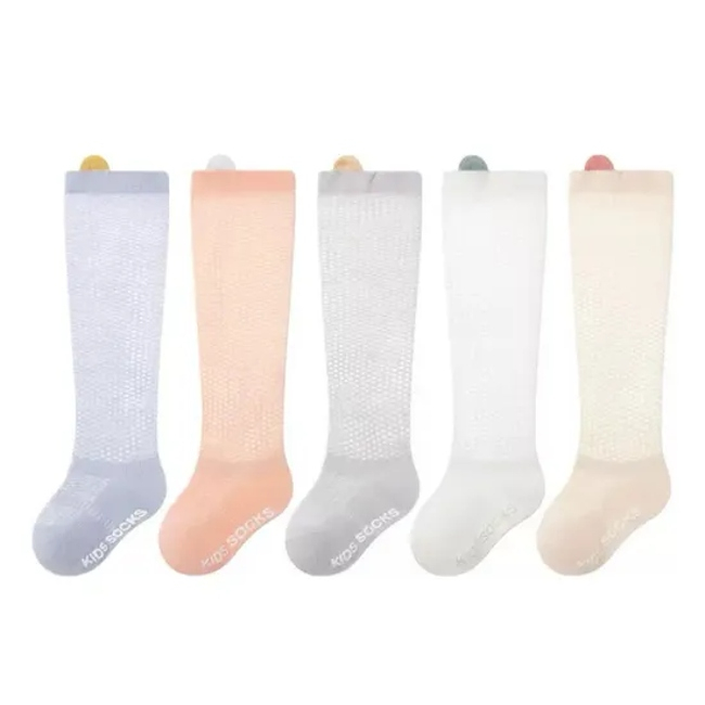 Wholesale Thin Breathable Kids Net Stockings Anti Slip Over Knee Baby Girl Sock % Cotton Crew Socks for Children
