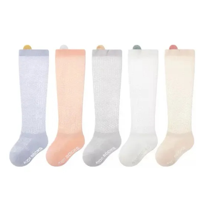 Wholesale Thin Breathable Kids Net Stockings Anti Slip Over Knee Baby Girl Sock % Cotton Crew Socks for Children