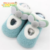 Custom Soft Comfortable Cute Animal Shape Warm Soft Coral Fleece Fuzzy Baby Shoe Socks