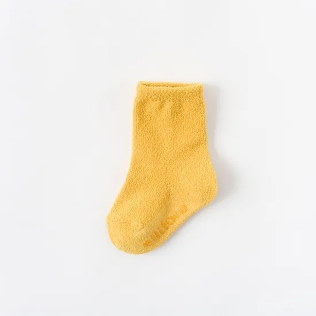Custom Multi Color Unisex Baby Kids Wholesale Cotton Non Slip Fuzzy Socks