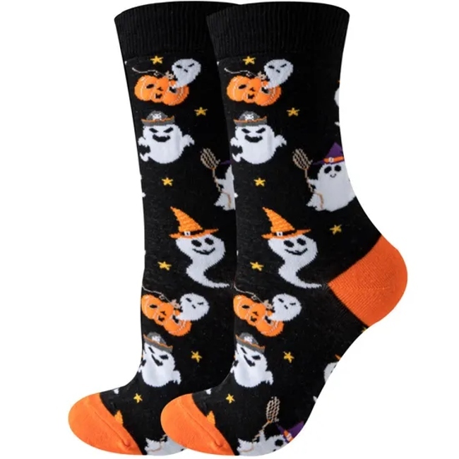 Youki Women′s Socks Ghost Ins Pumpkin Socks Skull Halloween Tube Socks