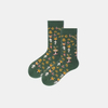 Five Toe Socks Casual Solid Color Crew Socks for Women