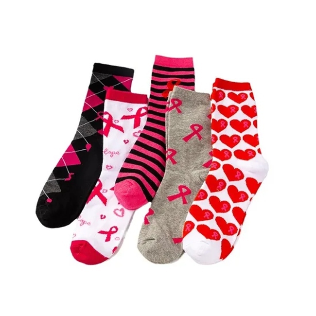 Wholesale High Quality Women′s Cotton Tube Socks Happy Crew Socks Bow Knitted Autumn Socks