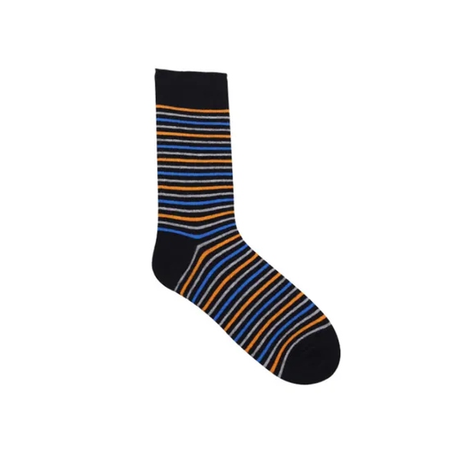 Factory Directly Custom Logo Stripe Cotton Mens Business Socks