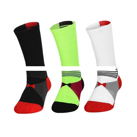 High Quality Nylon Football Print Custom Logo Sport Socks