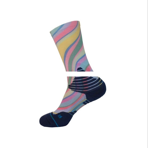 Wholesale High quality Custom polyester print sublimation sport socks