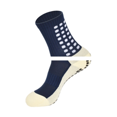 Men s glued non slip sports socks thickened towel, mid length socks