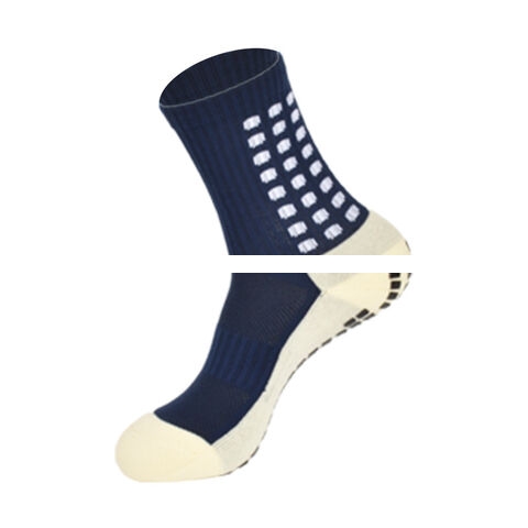 Men s glued non slip sports socks thickened towel, mid length socks