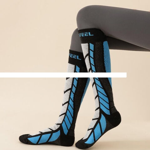 Merino Wool Ski Socks, Cold Weather Socks for Snowboarding, Snow, Winter, Thermal Knee high Warm Socks