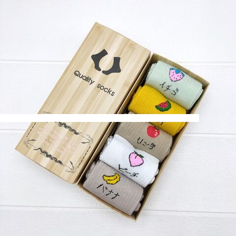 INS Cute Style Custom Logo Sport Socks Animal And Fruit Patterns Design Women Socks Support Free Sample