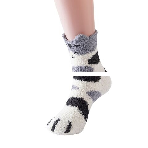 Low Moq High Quality Knitting Jacquard Design Custom Sport Socks Unisex Size Fluffy Socks