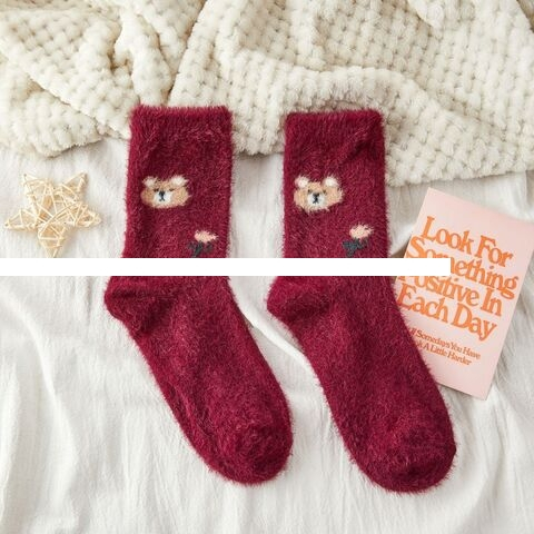 Hot Sell Cute Wind Fluffy Socks Support Customized Logo Socks Own Design Men s Sports Socks