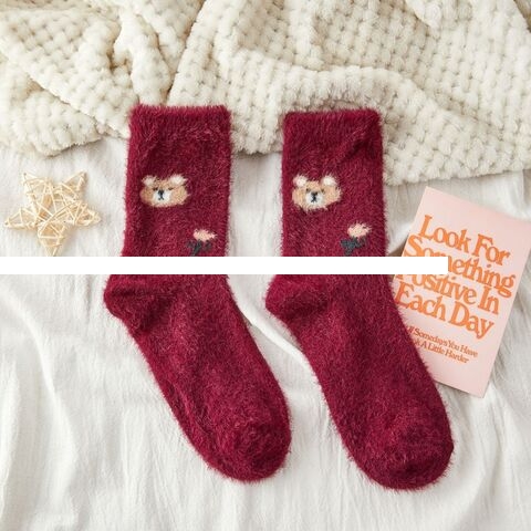 Hot Sell Cute Wind Fluffy Socks Support Customized Logo Socks Own Design Men s Sports Socks