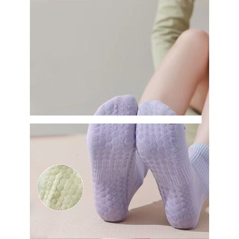 New Design New Style Double riffle Yoga socks Candy Color custom logo socks Free samples high quality indoor Pilates socks