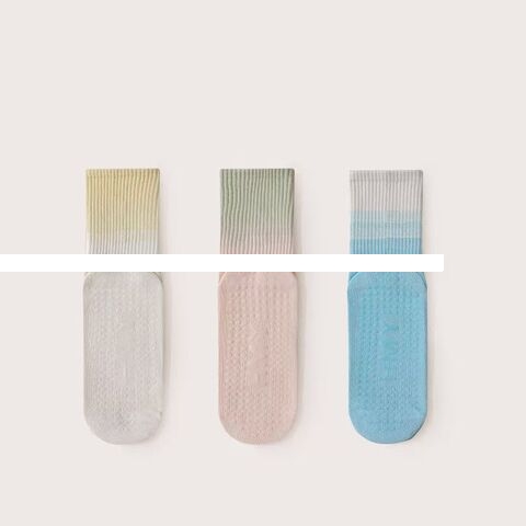 Gradient Yoga socks Candy Color custom logo socks Free samples high quality indoor Pilates socks