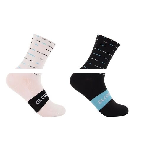 Custom Unisex Crew Embroidery And Jacquard Logo Design Recyclable Fabric Cycling Sports Socks For Women