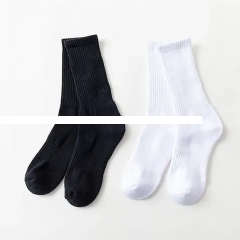 High Quality Fashion White Black %Cotton Sport Basketball Socks Custom Logo