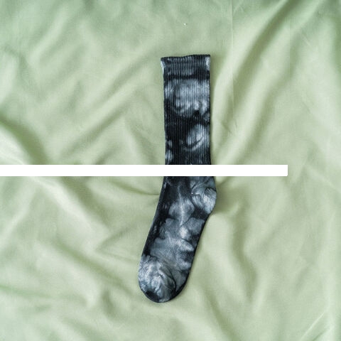 New Design Tie Dye Cotton Socks Street Trend Fashion Sports Socks Gradient Color Personality Socks