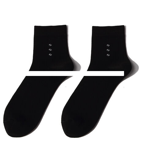 Men s winter pure cotton boneless thickened mid length socks odor resistant all cotton long socks