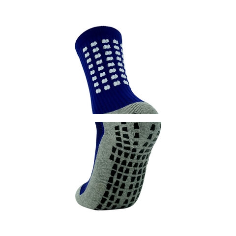 Wholesale price Big sale Non Slip men s Sport Socks Anti Slip Custom Buck Crew White SockBasketball Socks