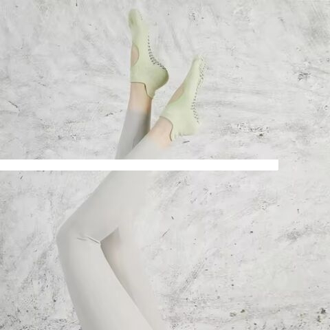 Custom made small MOQ women yoga cotton toe grip anti slip summer sports pilates socks