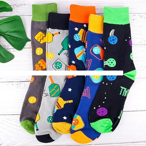 Custom Woven Logo Multi Style Unique Golf Gifts Golfing Men Socks For Golfers
