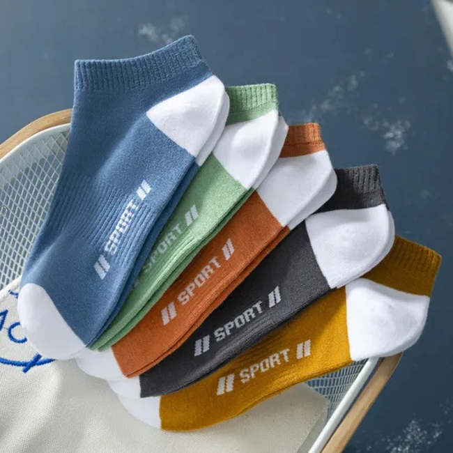 Hot Sale Men′s Low-Top Socks Summer Short Ankle Sport Socks Custom Business Cotton Breathable Boat Socks