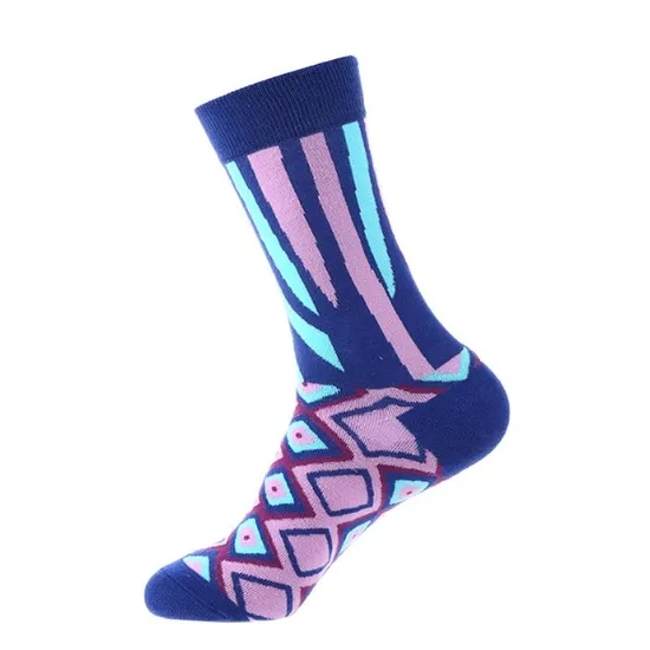 Custom Hot Sale Uniform Men Argyle Style Cotton Business Crew Socks for Men