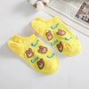 Cartoon Bear Boat Socks Women Japanese Sweet Style Short Socks Summer Thin Breathable Non-Drop Heel Shallow Socks