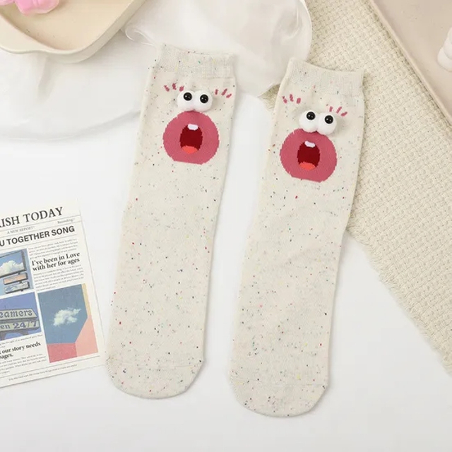 Winter Rolled Edge Short Socks Cute Socks Women Fresh Winter Wooden Ear Edge Female Socks Student Socks