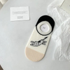 Socks Women Summer New Cool Cotton Black Cat Small Fresh Cartoon Bear Non-Slip Bottom Rubber Boat Socks Invisible Female Socks
