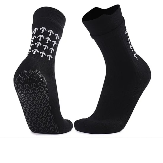 Custom Made Terry Bottom Compression Socks Athletic Anti-Slip Grip Football Socks Short Sports Soccer Socks