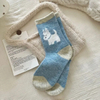 Men′s Socks Sweat Absorbent Breathable Basketball Socks Lift Ears Letters Teenagers Hipster Socks Students Sports MID-Calf Socks