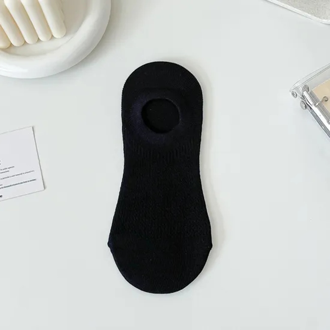 Boat Socks Non-Drop Heel Summer Socks Girls Macaroon Breathable Mesh Invisible Combed Cotton Trendy Short Socks